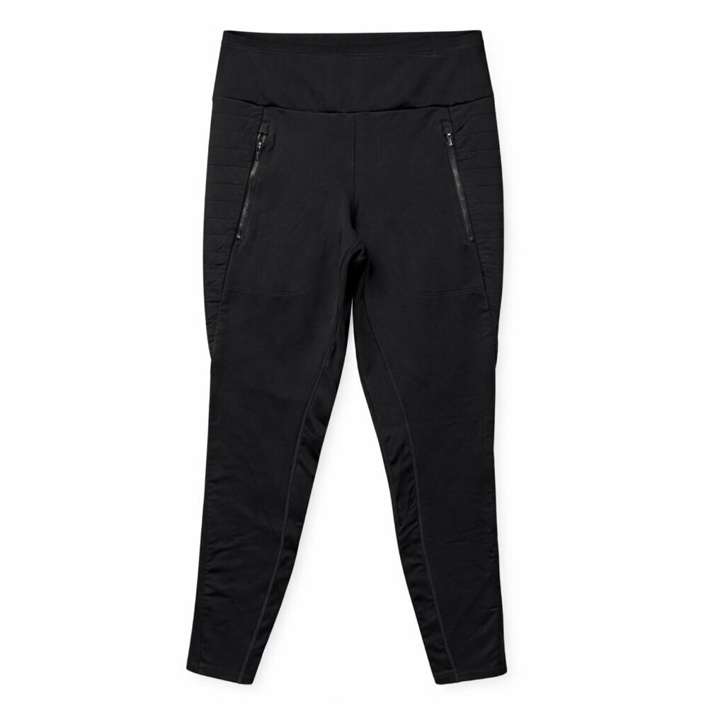Athleta Peak Hybrid Fleece Tight Women's SP SMALL Petite Black Pant Zip Pockets